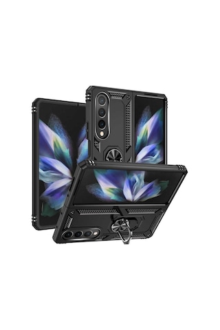 Galaxy Z Fold 4 Kilif Zore Vega Yüzüklü Standli Zirh Kilif 556700645