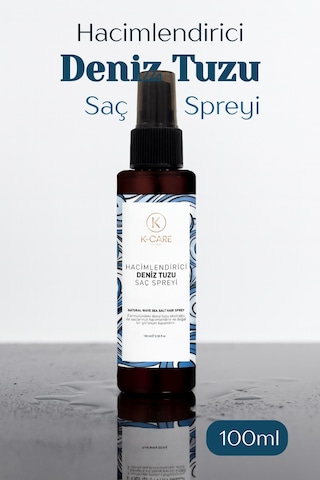 K K-care Cosmetics Doğal Dalga Sağlayan ve Hacim Veren Deniz Tuzu Saç Spreyi 100 ML﻿﻿