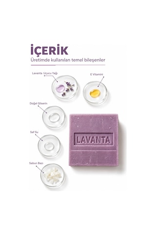 Lavanta Sabunu 120 G Lavantalı Zeytinyağlı Gliserinli El Ve Vücut Sabunu