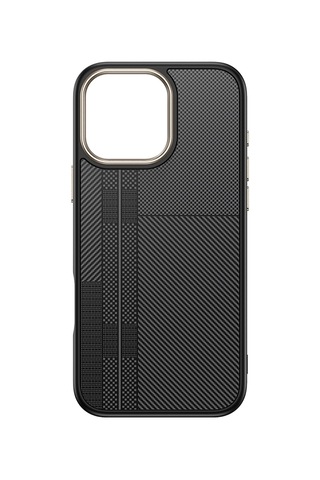 Apple Uyumlu iPhone 16 Pro Max Kılıf M-safe Şarj Özellikli Karbon Fiber Görünümlü Zore Antina Kapak Siyah-Yeşil