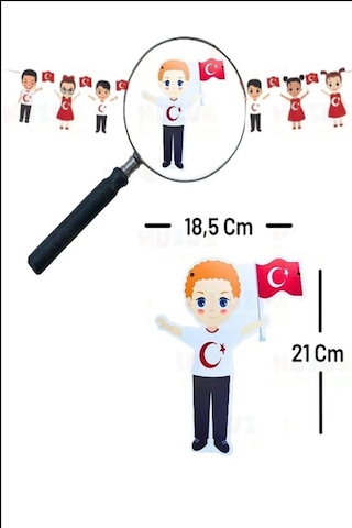 23 Nisan Elele Tutuşan Neşeli Çoçuklar Dekoratif Banner Süsleme