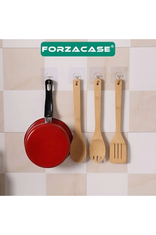 Ultra Güçlü 5 Adet Vantuzlu Banyo Mutfak Raf Askısı - Fc621 Şeffaf