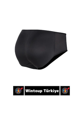 Wintoup Özel Üretim Kaymaz İç Göstermez Push Up Popo Kaldırıcı Şekillendirici Dolgulu Korse Siyah
