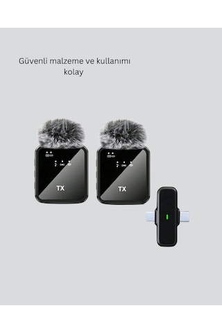 Ceylan Adam 2in1 Kablosuz Yaka Mikrofonu Apple Uyumlu iOS Ve Android