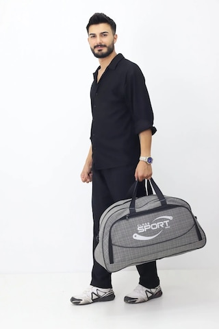 Kabin Boy Hostes Tipi Spor Valiz Seyahat Tatil El Ve Omuz Askılı Günlük Kullanım Ve Kıyafet Çantası Gri