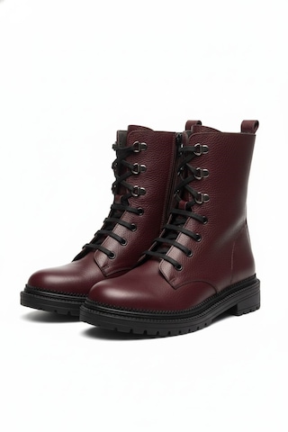 Laura Shoes Laura Kadın Hakiki Deri Postal Elya Bordo Bordo
