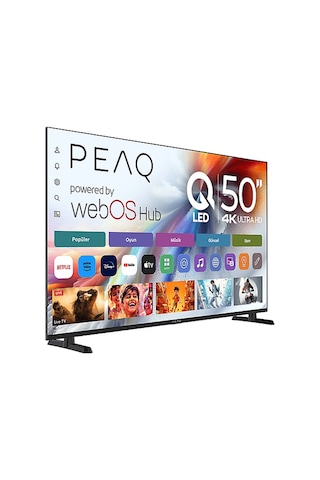 Peaq 50Q90 50" QLED Smart Tv Webos İşletim Sistemli Dahili Uydu Alıcılı 4K UHD TV