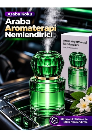 120ml Ultrasonik Aroma Difüzör 200mah Şarjlı Araç İçi Hava Nemlendirici Sessiz Oda Kokusu
