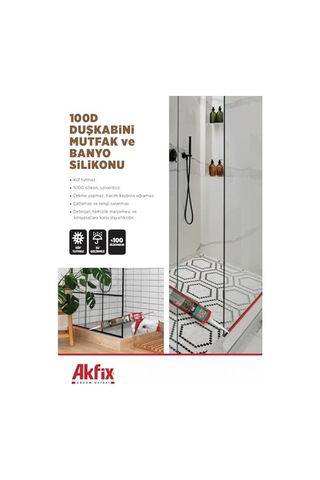 100d Duşkabini, Mutfak Ve Banyo Silikonu, Şeffaf,%100 Silikon, Hızlı Kuruyan, Küf Tutmaz, Su Geçirmez,sararma Yapm Genel