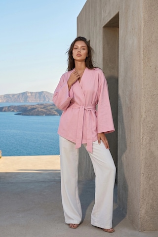 Kadın Kuşaklı Kimono 1177 Pembe
