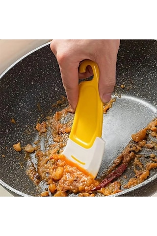 Silikon Uçlu Bulaşık Temizleme Kazıyıcı Spatula Bulaşık Sıyırma Aparatı Plastik Çok Renkli Diğer