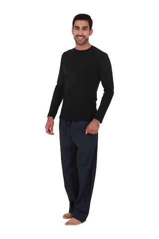 The Don Thedon Siyah Renk Ribana Erkek Pijama Takımı
