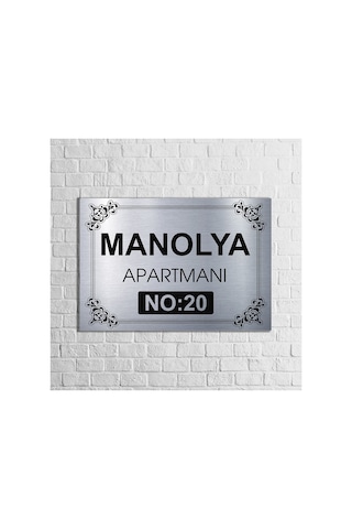 Apartman-site Kapı Isimliği Kapı Tabelası 20x29 Cm Model 2 Gümüş Gümüş Apartman-site Kapı Isimliği Kapı Tabelası 20x29 Cm Model 2 Gümüş Gümüş