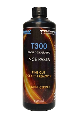Trendwax T300 Kılcal Çizik Giderici Ve Hare Giderici İnce Pasta 500ml - Silikon İçermez, Profesyonel Final Polish