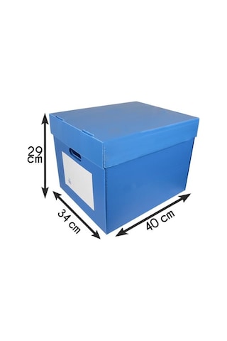 Temel Arşiv Kolisi 5'li Klasör Kapasiteli Mavi 10 Adet