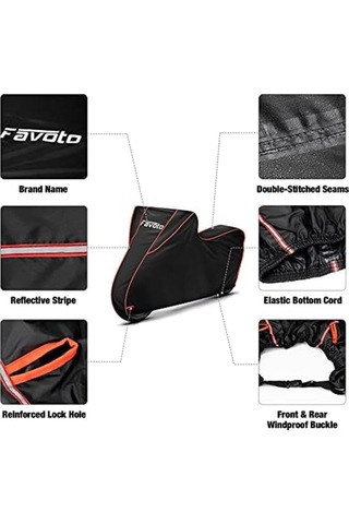 Geliştirilmiş Sürüm Su Geçirmez Motosiklet Brandası, Motosiklet Örtüsü,