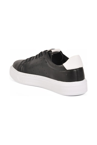 Siyah Beyaz Bağcıklı Hafif Erkek Sneaker 136 M Siyah-beyaz