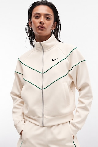 Nike Windrunner Piping Detail Track Full Zip Jacket Kadın Şerit Detaylı Spor Ceket Krem