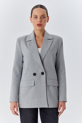 Mixray 4516 Kadın Bezayağı Blazer Ceket Gri