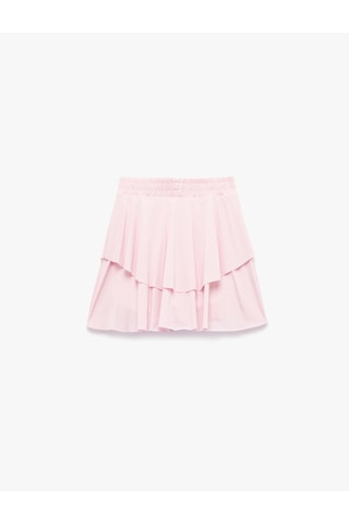 Koton Katlı Mini Volanlı Spor Şort Etek Açık Pembe 5sak40412nk Pembe