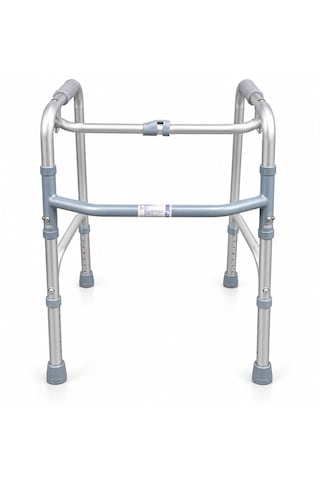 Katlanabilir Walker Yürüteç Ayarlanabilir Yükseklik 73-87 Cm Alüminyum Gövde 180 Kg Taşıma Kapasitesi