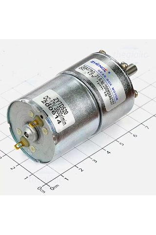 Zga37rg 12v 37mm 10rpm Redüktörlü Dc Motor Metal Dişli Yüksek Tork Kuvvet Robot Oyuncak Rc