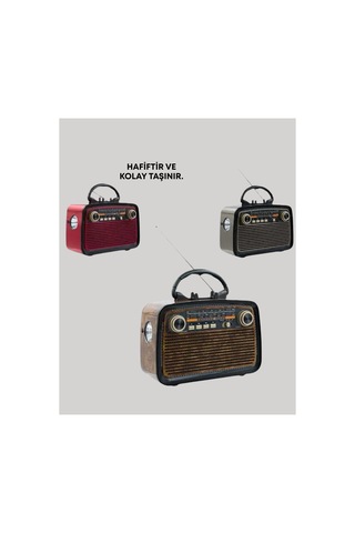 Taşınabilir Bluetooth Hoparlör With Fm/am Radyo Ve Şarj Edilebilir Batarya