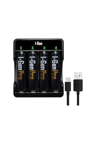 G429 4'lü Pil Şarj Aleti + 4 Adet Aa Pro 2950 Mah Şarjlı Kalem Pilli Set