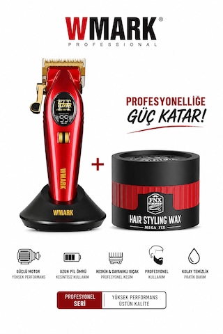 Wmark Ng-v2 Kırmızı Profesyonel Saç Kesme Makinesi