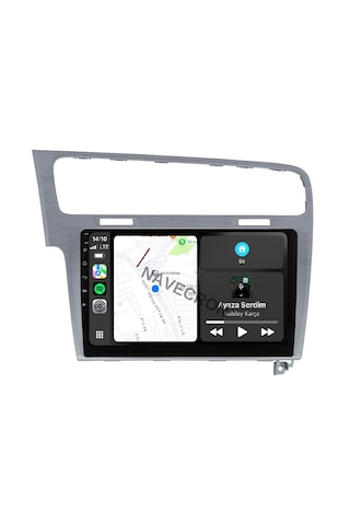 Volkswagen Golf 7 12-20 10" Gri Uyumlu Androıd Multimedya Gerçek 2/32 Kablosuz Carplay Geri Görüş Kmr 10"