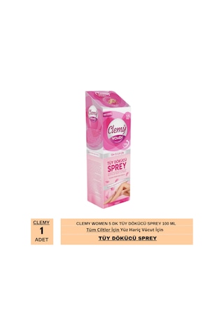 Clemy Women 5 Dk Tüy Dökücü Sprey Tüm Ciltler İçin 100 Ml