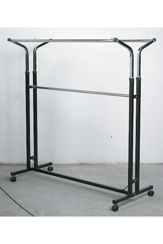 Vitrinraf Tekerlekli Çift Taraflı Stand Askılık (Esek) Stant Vitrinraf Tekerlekli Çift Taraflı Stand Askılık (Esek) Stant