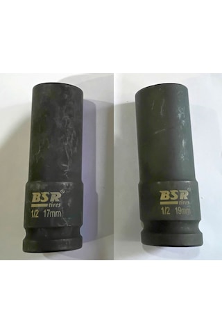 Bsr 17 Ve 19mm Uzun Darbeli Lokma 1/2 Inch, 2 Adet