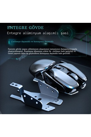 Techtic PX2 Mekanik Metal Kablosuz Optik Mouse