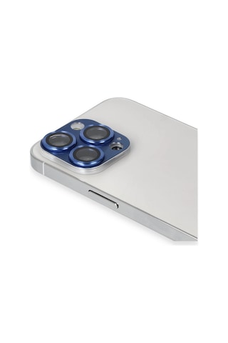 iPhone Uyumlu 13 Pro Max Pers Alüminyum Kamera Lens - Lacivert Diğer
