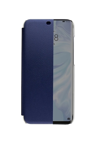 Huawei Y6 2019 Yarım Cam Kapaklı Kılıf Lacivert