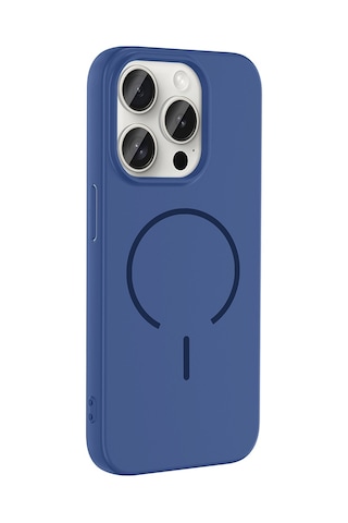 Apple Uyumlu iPhone 15 Pro Kılıf M-safe Şarj Özellikli Sys Meta Kapak - Siyah Siyah