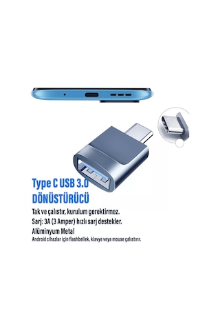 Telefon Type-c Çevirici Usb 3.0 Hızlı Otg Veri Aktarıcı Type C Dönüştürücü