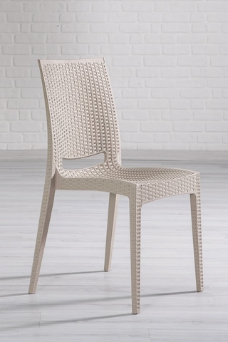 2 Adet Rattan Cappucino Sandalye / Balkon-Bahçe-Teras Bej