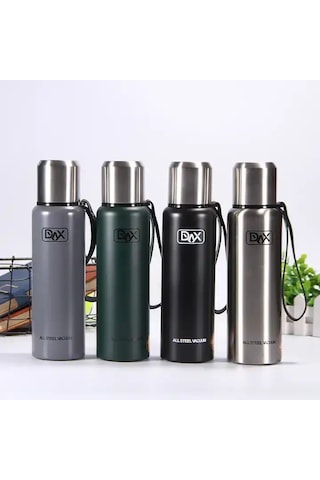 Kapris Çift Katlı Paslanmaz Çelik Termos 750ml Siyah Kap-295 Siyah