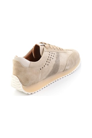 Bambi Bej Hakiki Deri Erkek Sneaker E01811042702