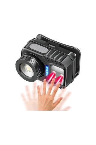 Özel Üretim Peakstar Ps571 Sensör Xpg Cob Led Usb Şarj Edilebilir Lityum Pilli Zoomlu Kafa Lambası Diğer