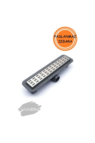 Wuvera 40 Cm Duş Kanalı Yer Sifonu Gider Krom - Wuvera