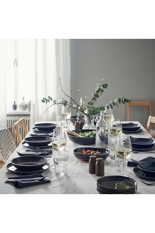 Ikea Gladelig Yemek Takımı 24 Parça Koyu Gri