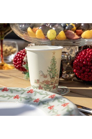 Xmas Tale Kağıt Bardak Altlığı 10 Cm 12'li Paket Beyaz