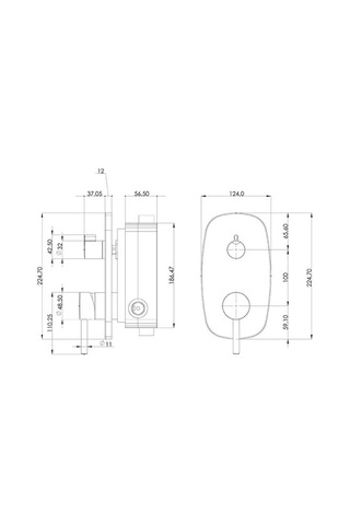 Teska Tenedos Ankastre İki Yönlü Banyo Batarya Seti Krom