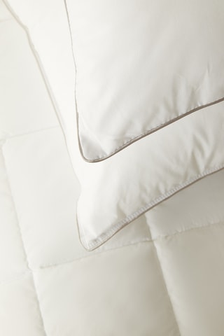 Ocean Home Textile 2'li Pamuklu Saten Biyeli Mikrojel Yastık Seti 50 X 70 Cm Beyaz