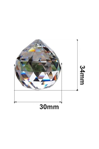 Kristal Avize Top Taşı Asfor Toptaş 30 Mm Cam Lazer Kesim
