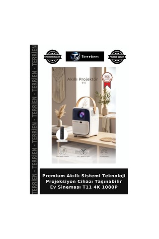 Özel Seri Medya Teknoloji Multimedya Projeksiyon Cihazı Taşınabilir Ev Sineması T11 4k 1080p