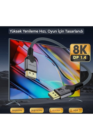 Ugourd 1-metre Dp 1.4 Displayport To Displayport Kablo 8k 60hz+4k